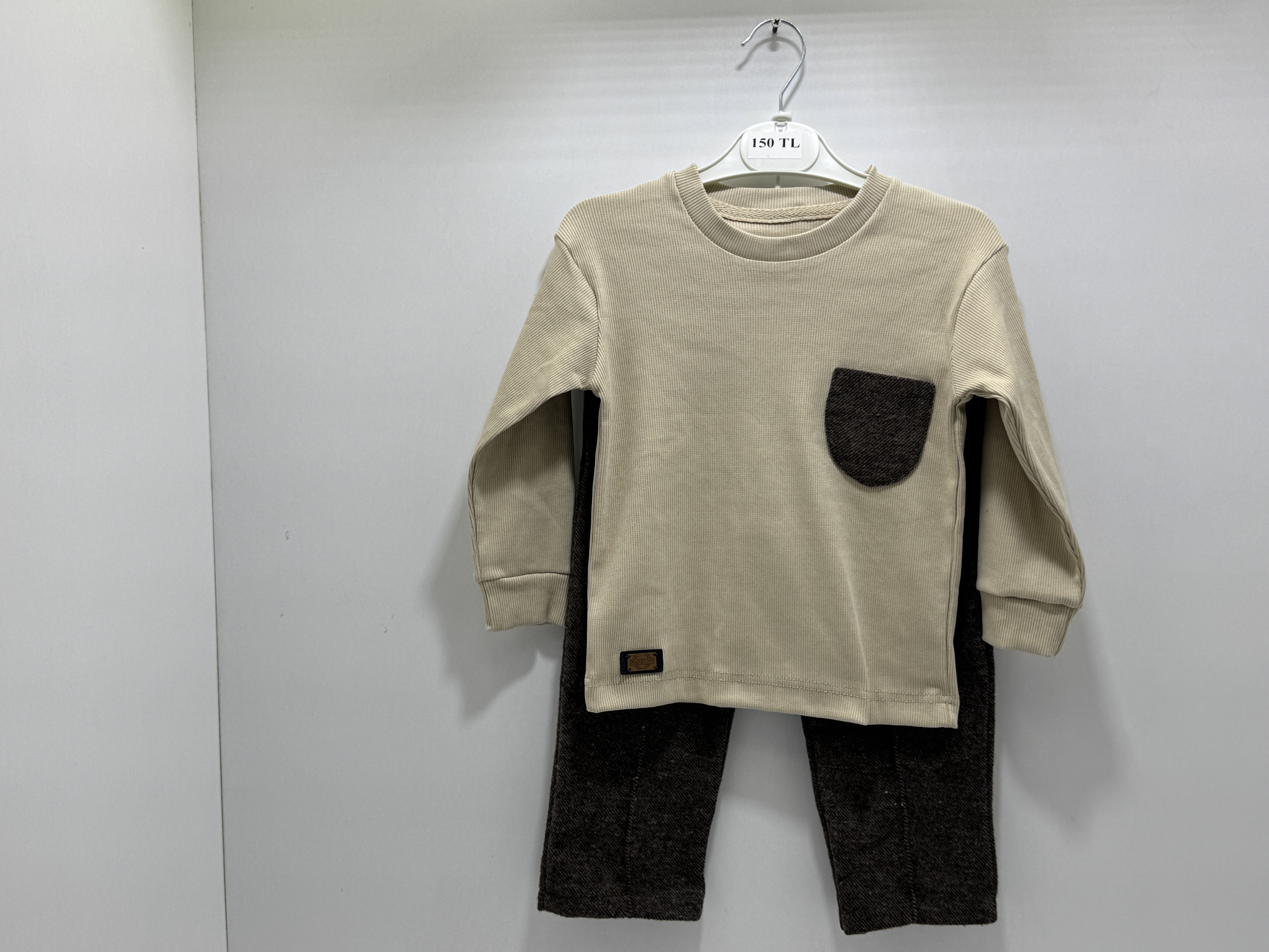 Erkek ikili Takım Krem