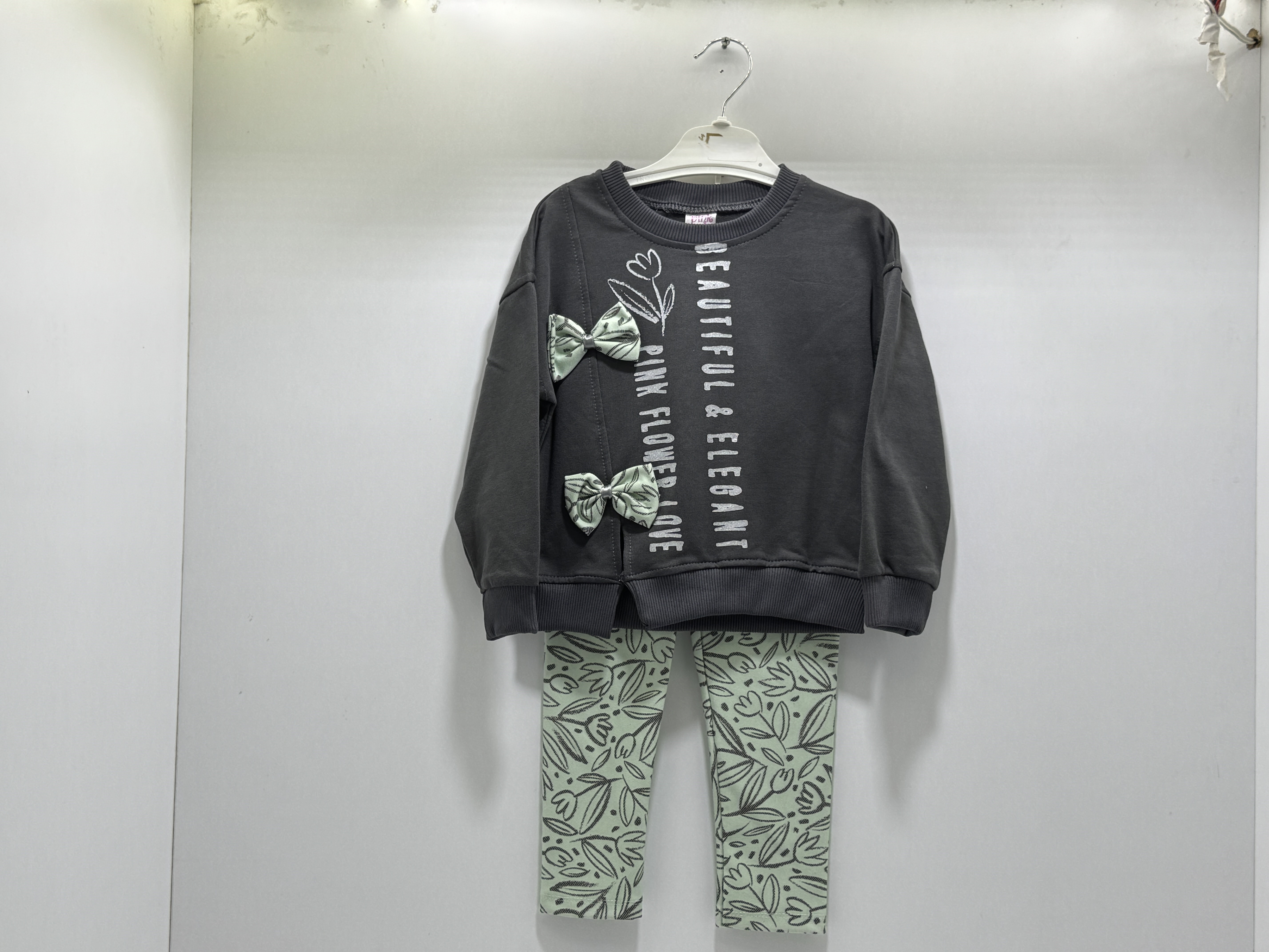 Kız Bebek Cep Detaylı İkili Takım